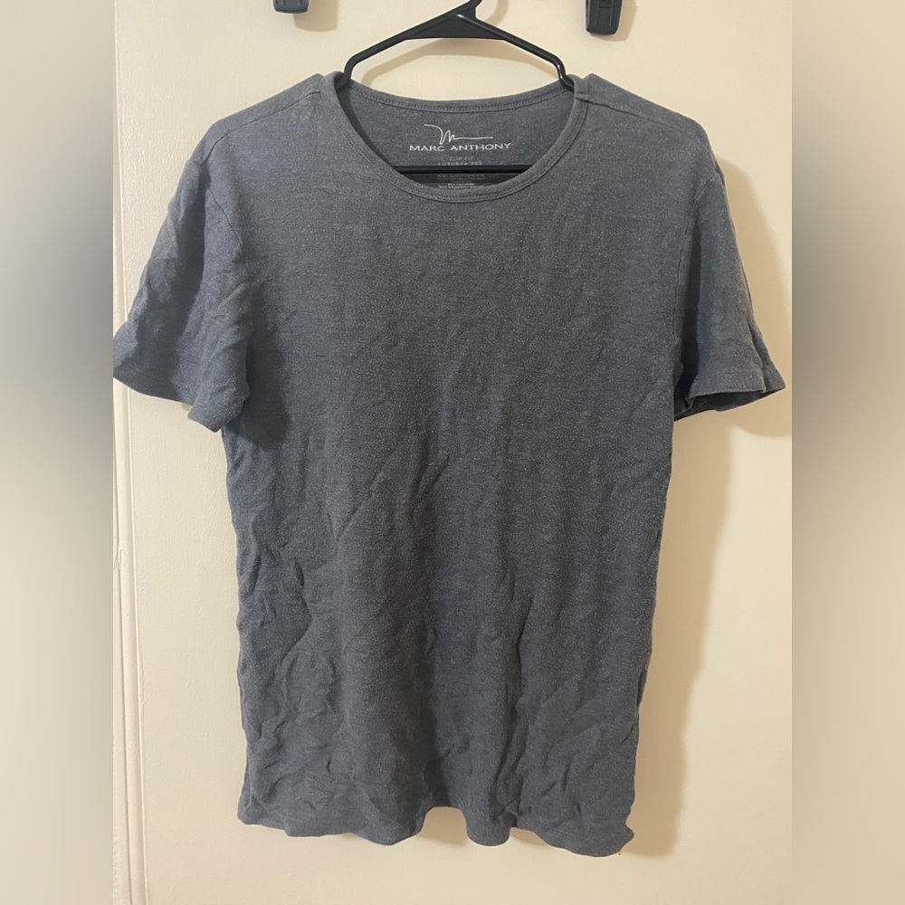Marc Anthony Luxury Slim Fit Gray Tee